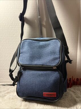 Burberry Navy Blue and Black Messenger Crossbody Bag